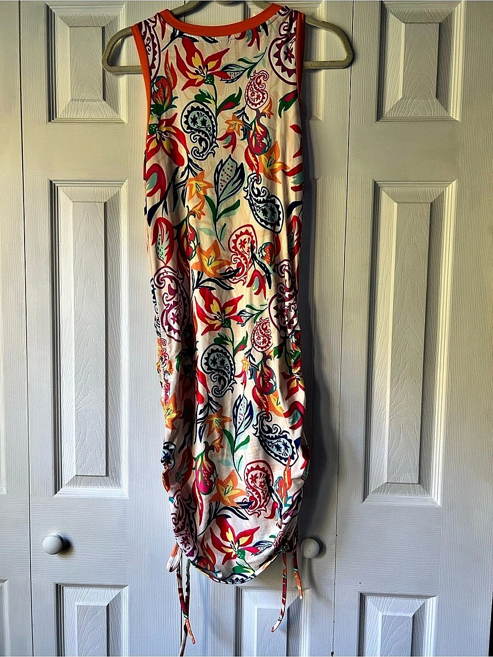 SHEIN Paisley Midi Dress in Multicolor Size Medium Like New